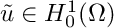 $ \tilde{u}\in H^1_0(\Omega) $