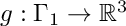 $ g: \Gamma_1 \rightarrow \mathbb{R}^3 $