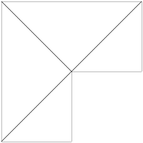 Triangular mesh in L shaped domain